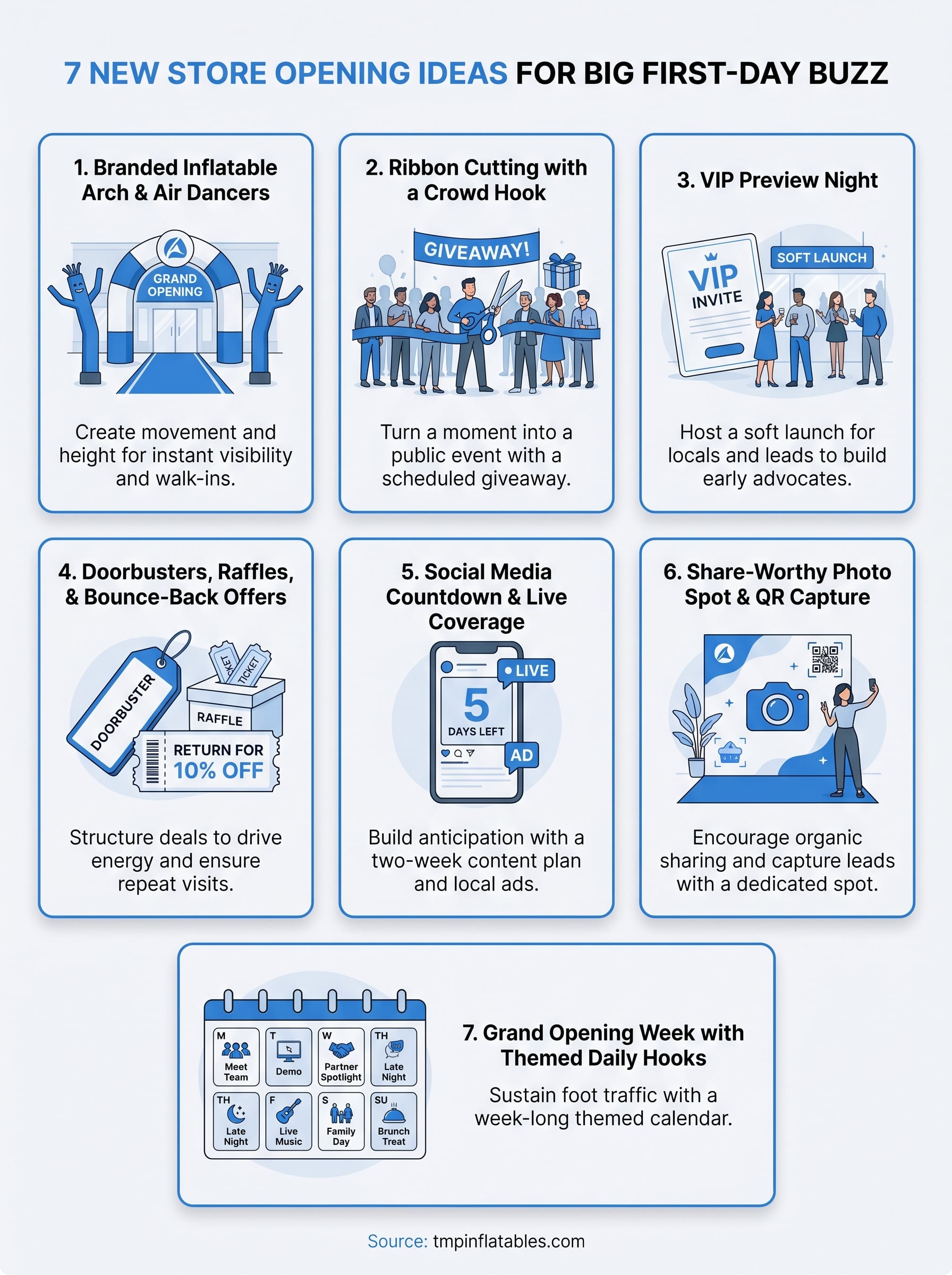new store opening ideas infographic