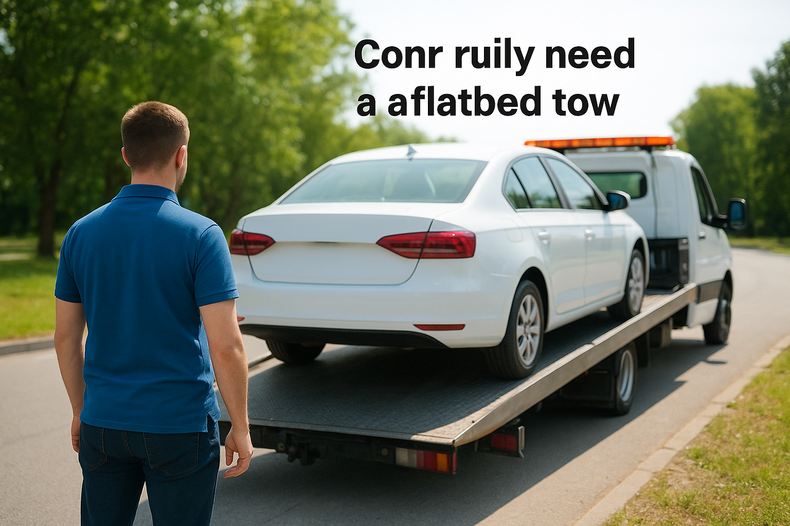 2. Confirm you really need a flatbed tow