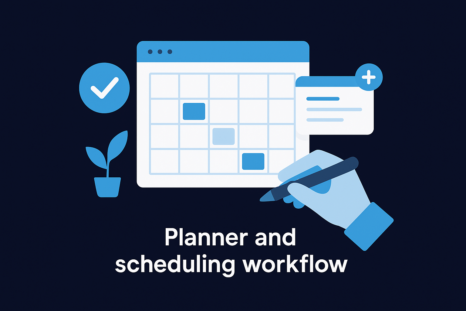 Planner and scheduling workflow
