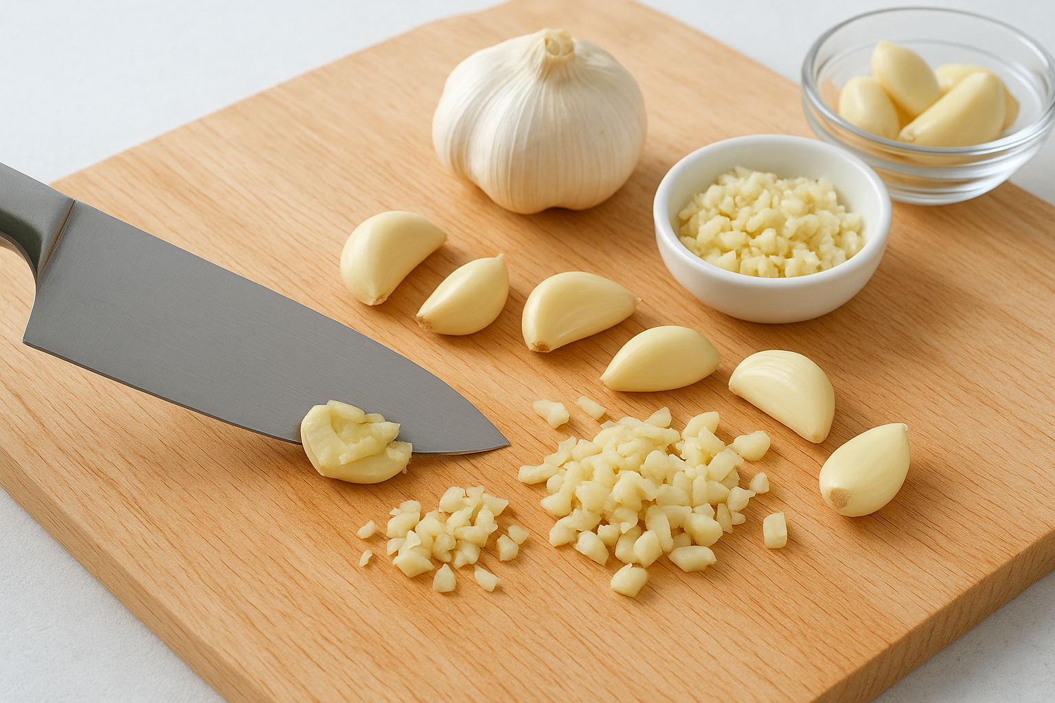 Crush, chop, and rest before applying heat