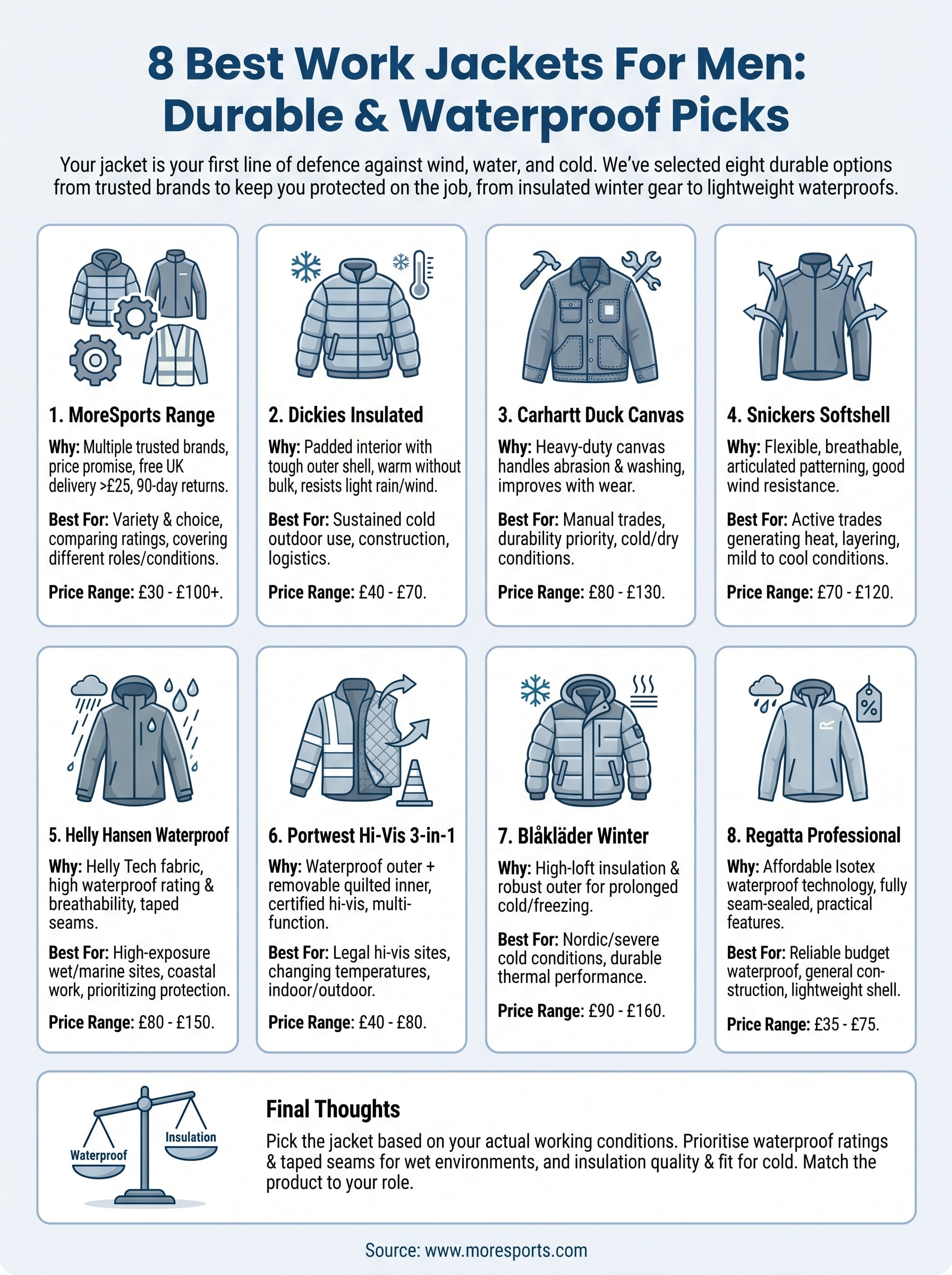 work jackets for men infographic