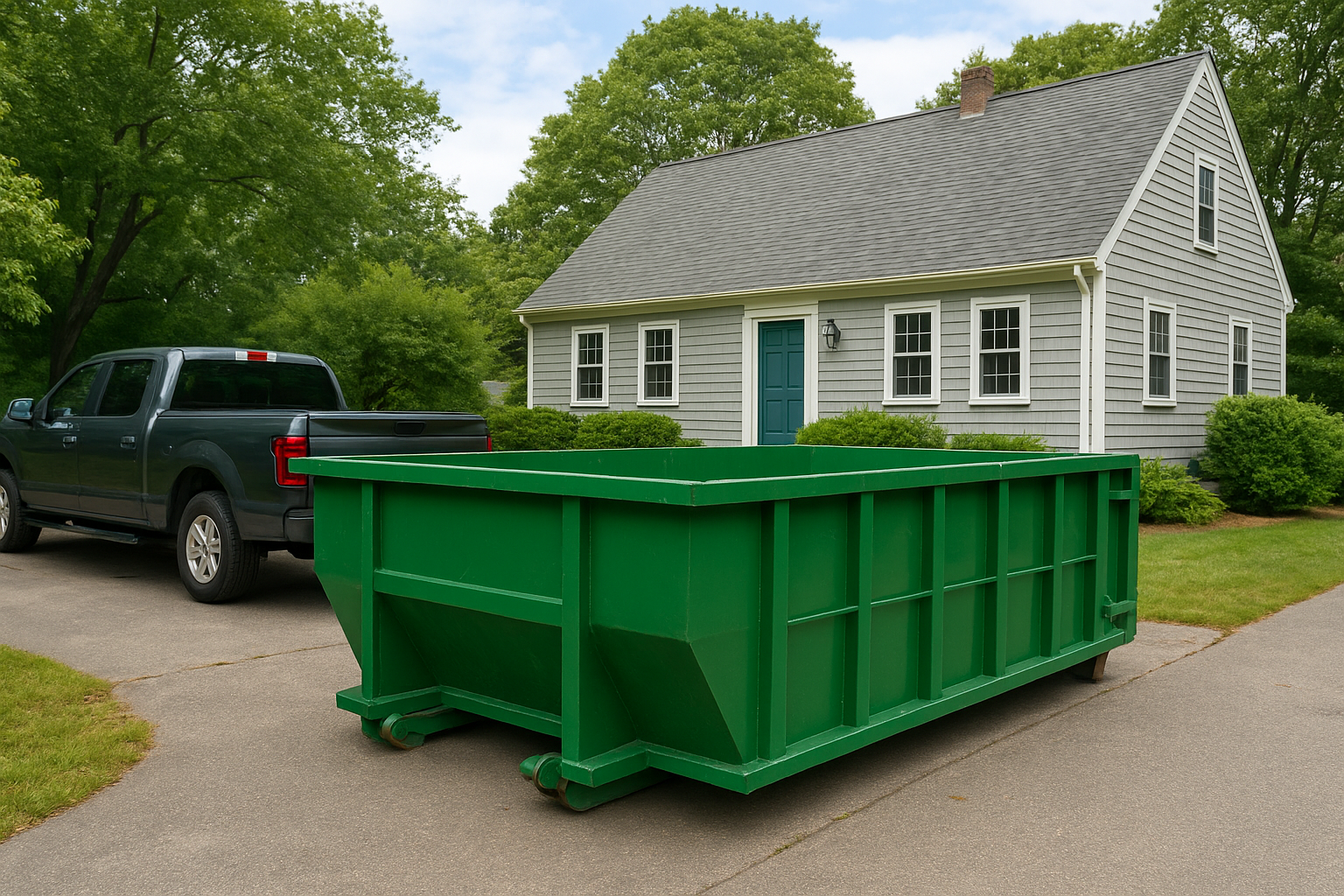 What a 20 yard dumpster looks like in real life