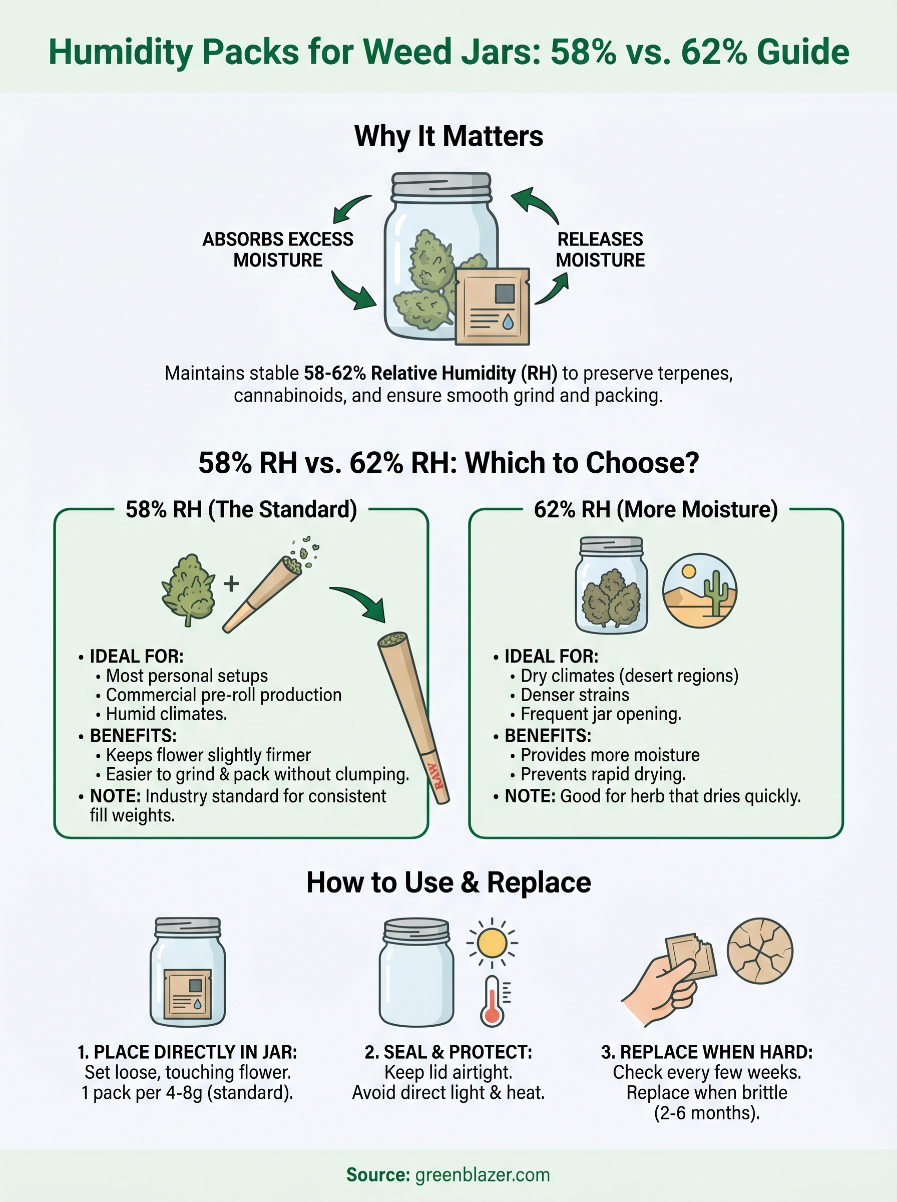humidity packs for weed jars infographic