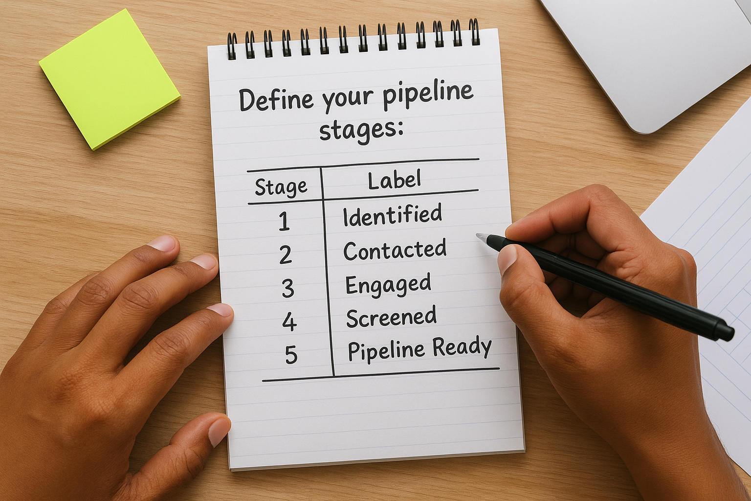Define your pipeline stages