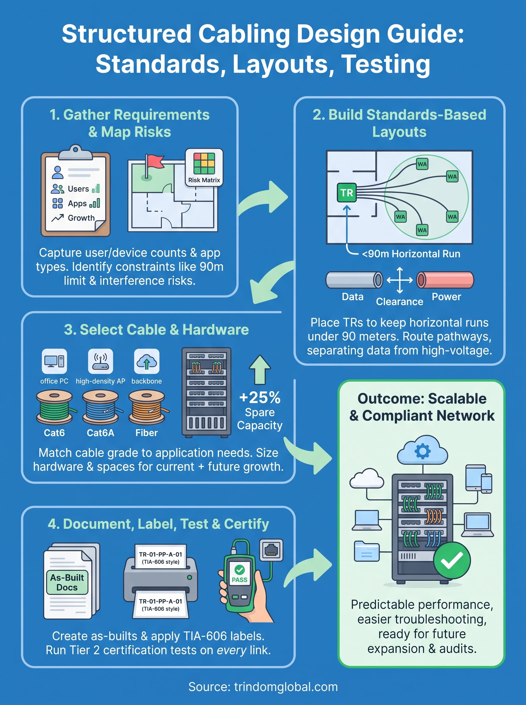 structured cabling design guide infographic