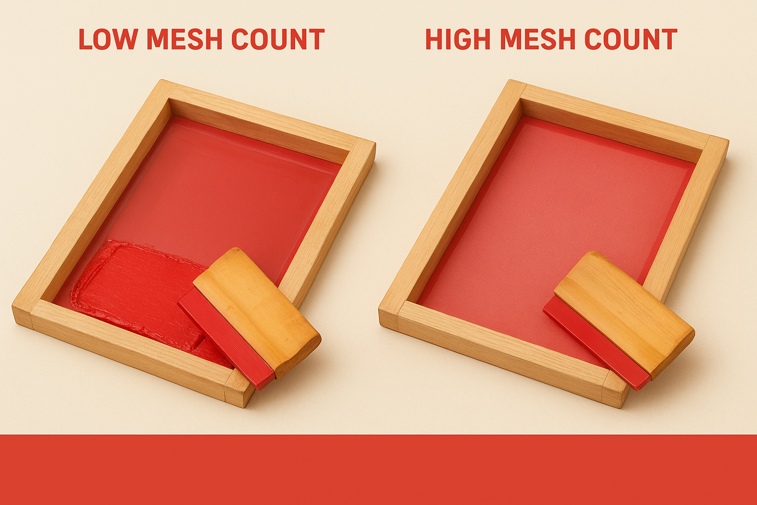 Low vs. high mesh count at a glance