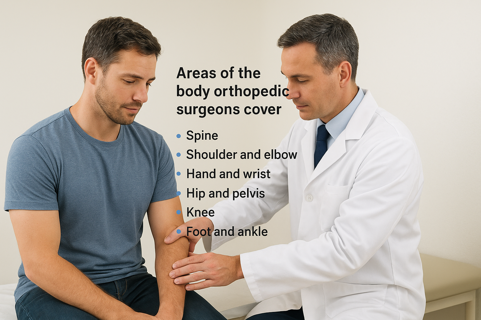 Areas of the body orthopedic surgeons cover