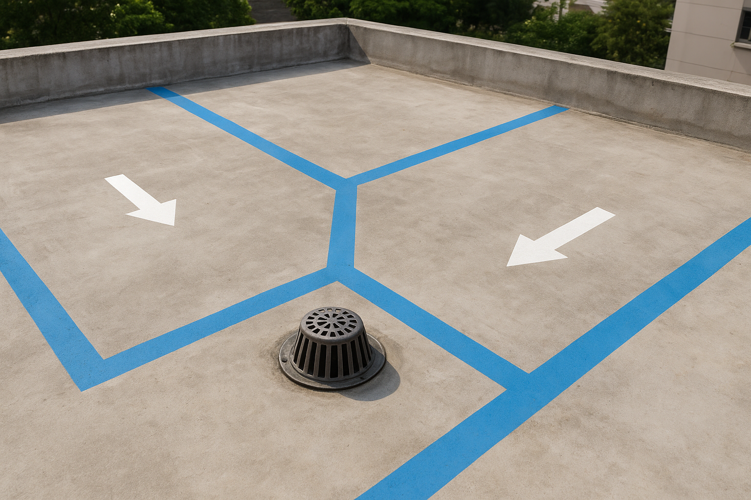 Define drainage zones and fall directions