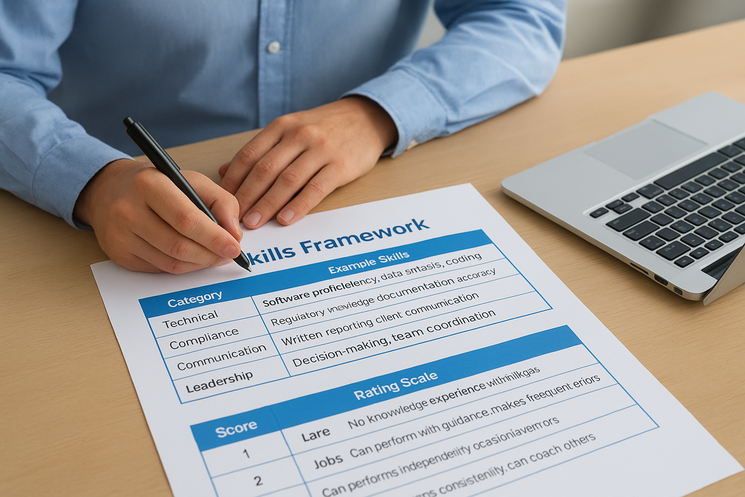 Step 2. Build a skills framework and rating scale