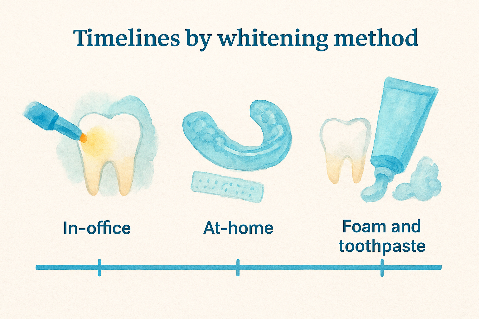 Timelines by whitening method