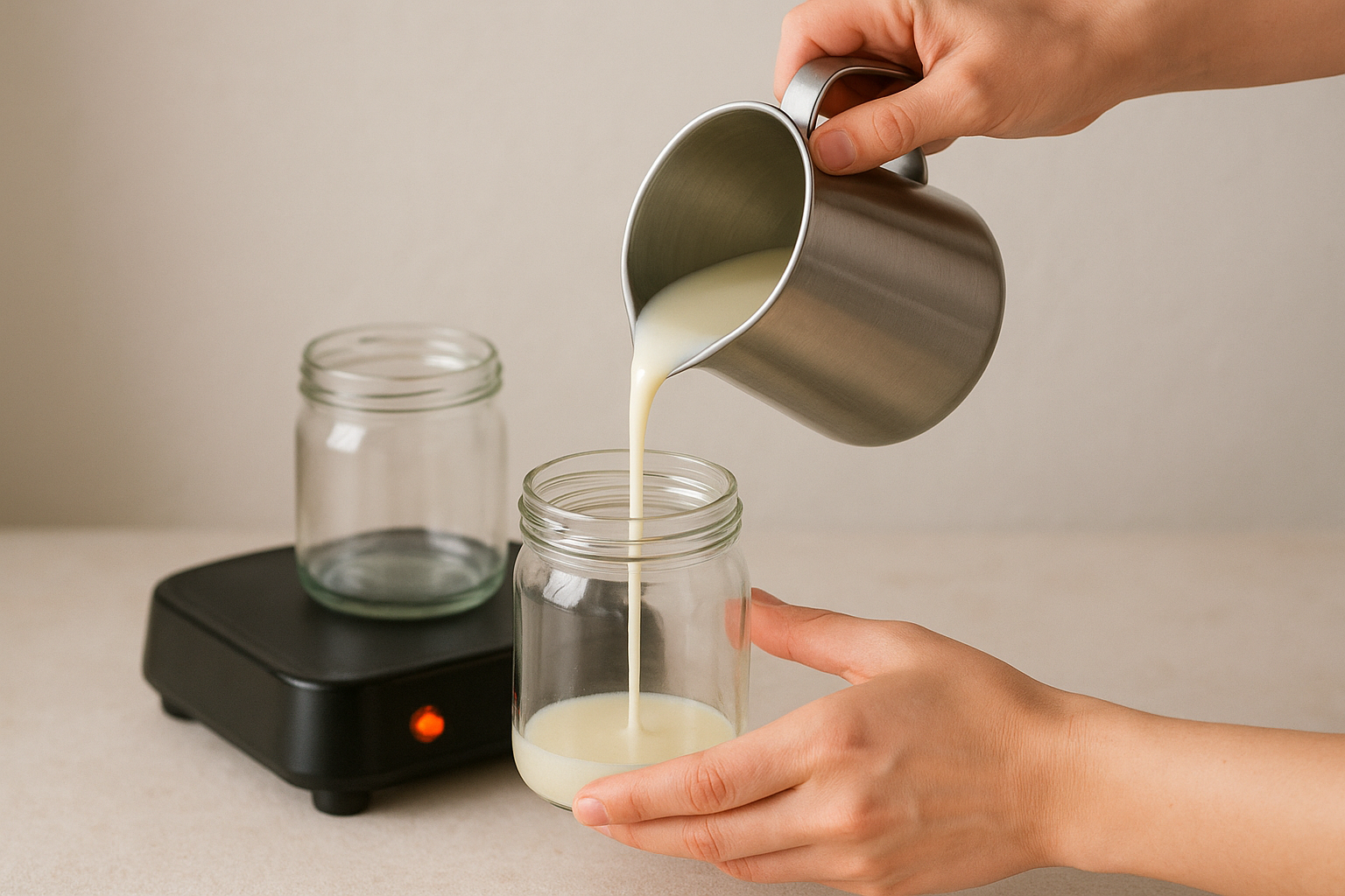 Pre-warm your jars before pouring