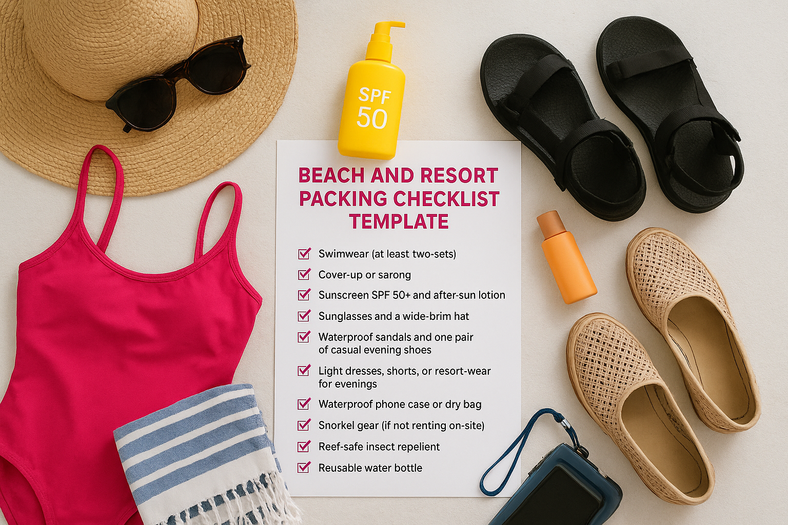 7. Beach and Resort Packing Checklist Template