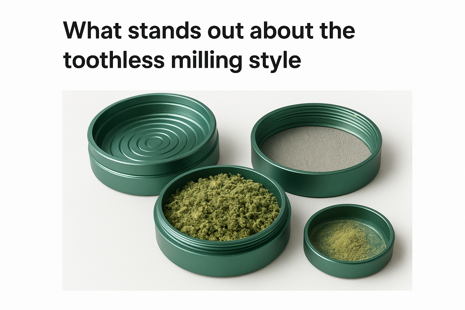 What stands out about the toothless milling style