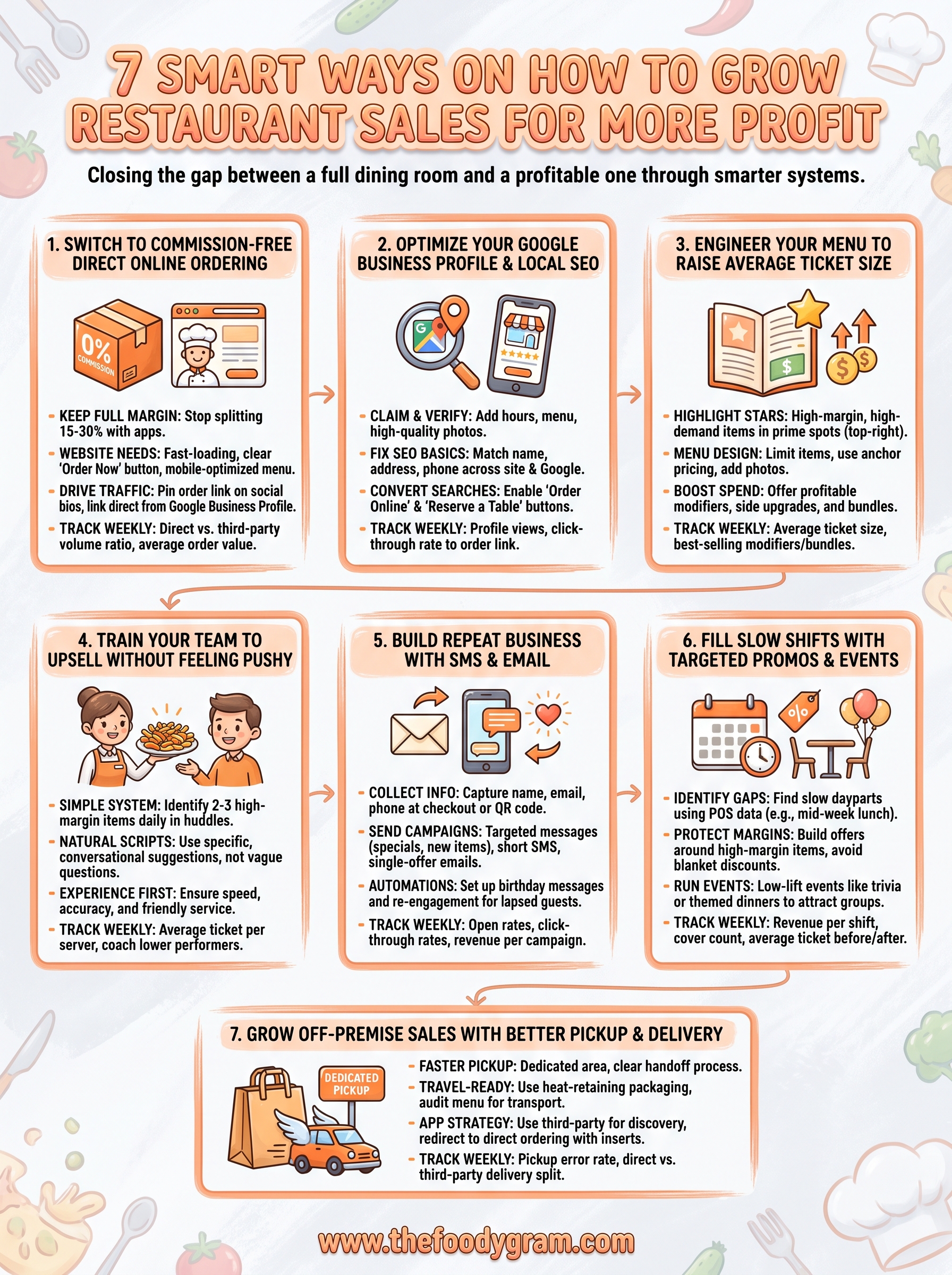 how to grow restaurant sales infographic