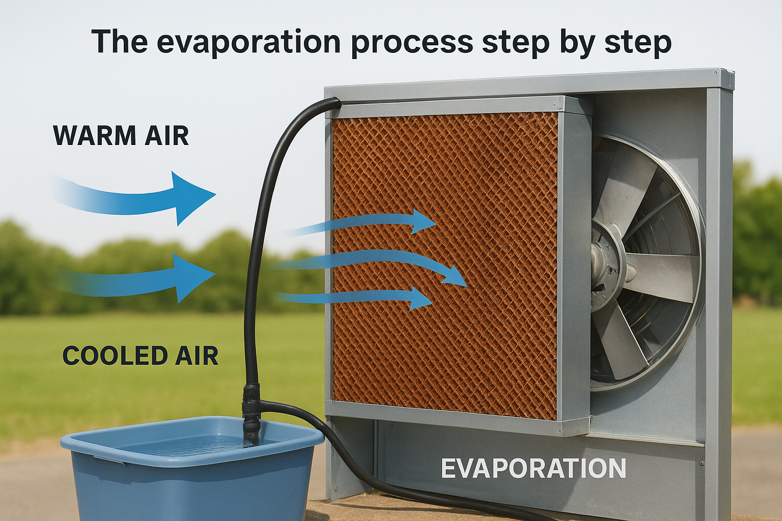 The evaporation process step by step