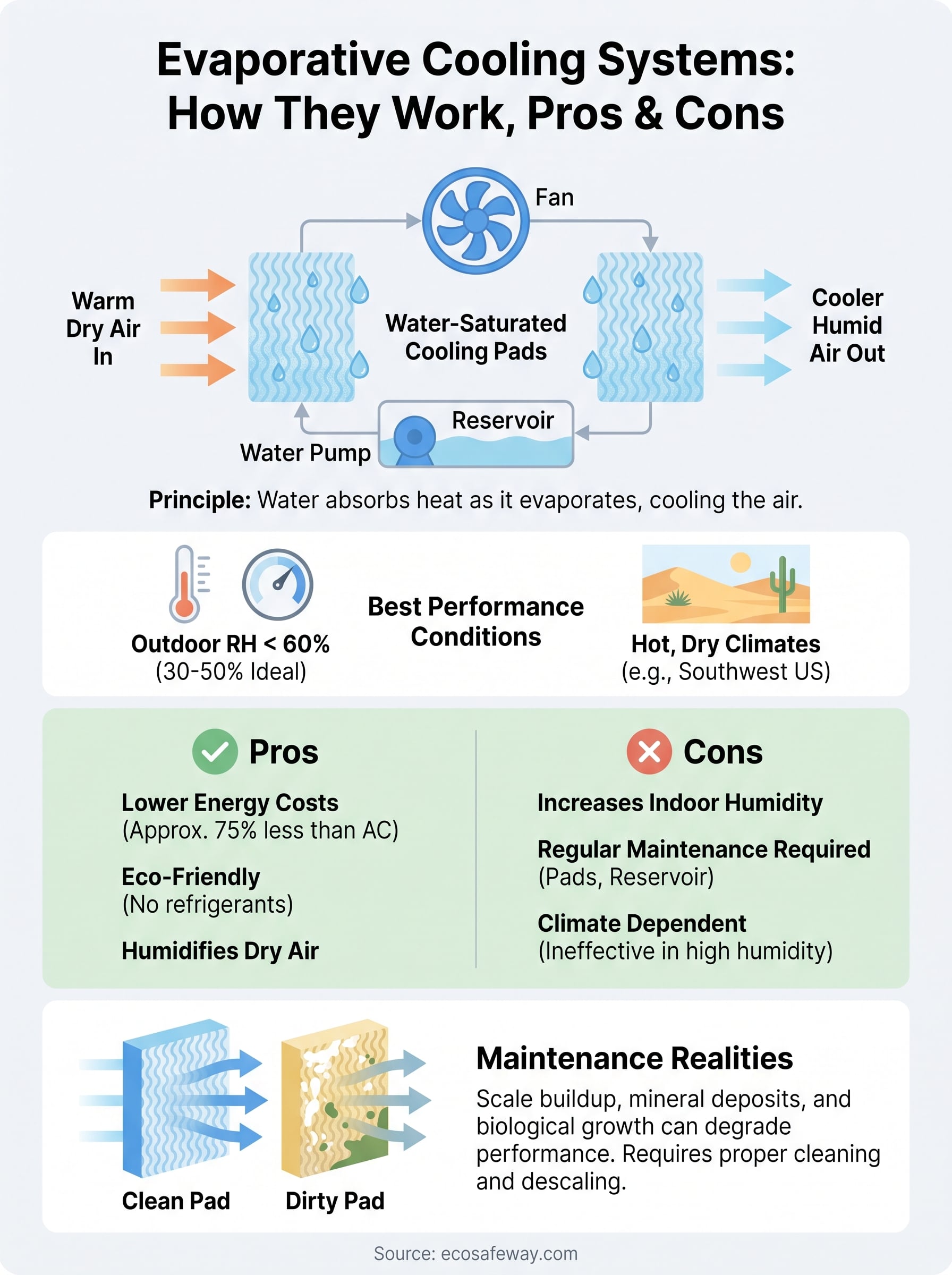 evaporative cooling systems infographic