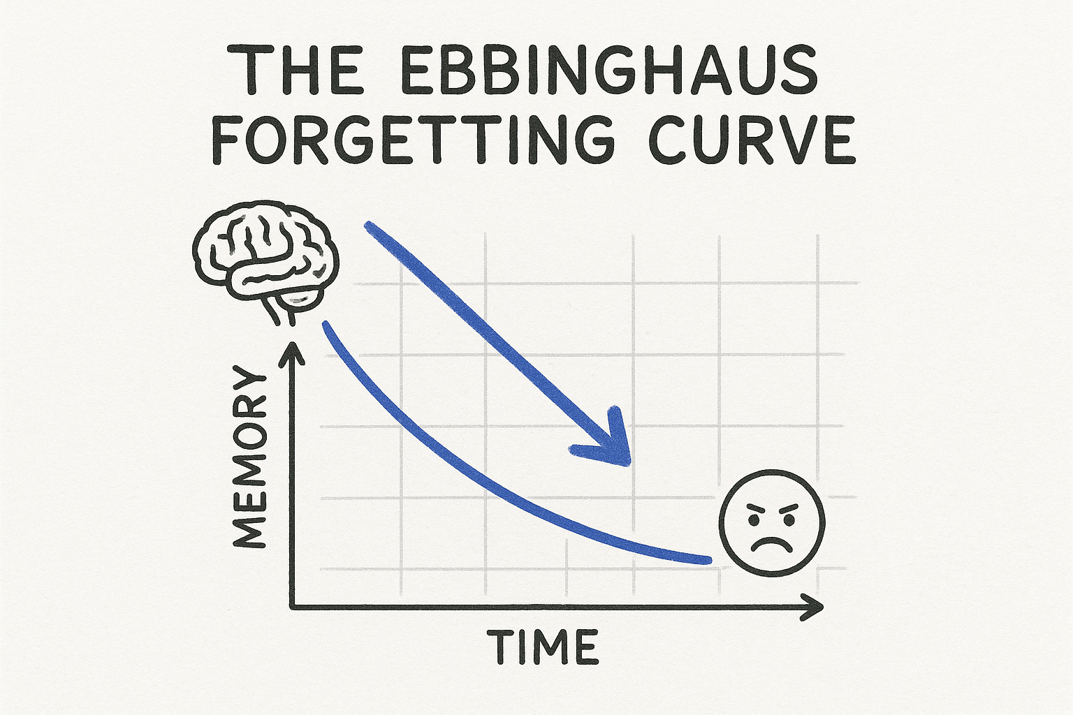 The Ebbinghaus forgetting curve