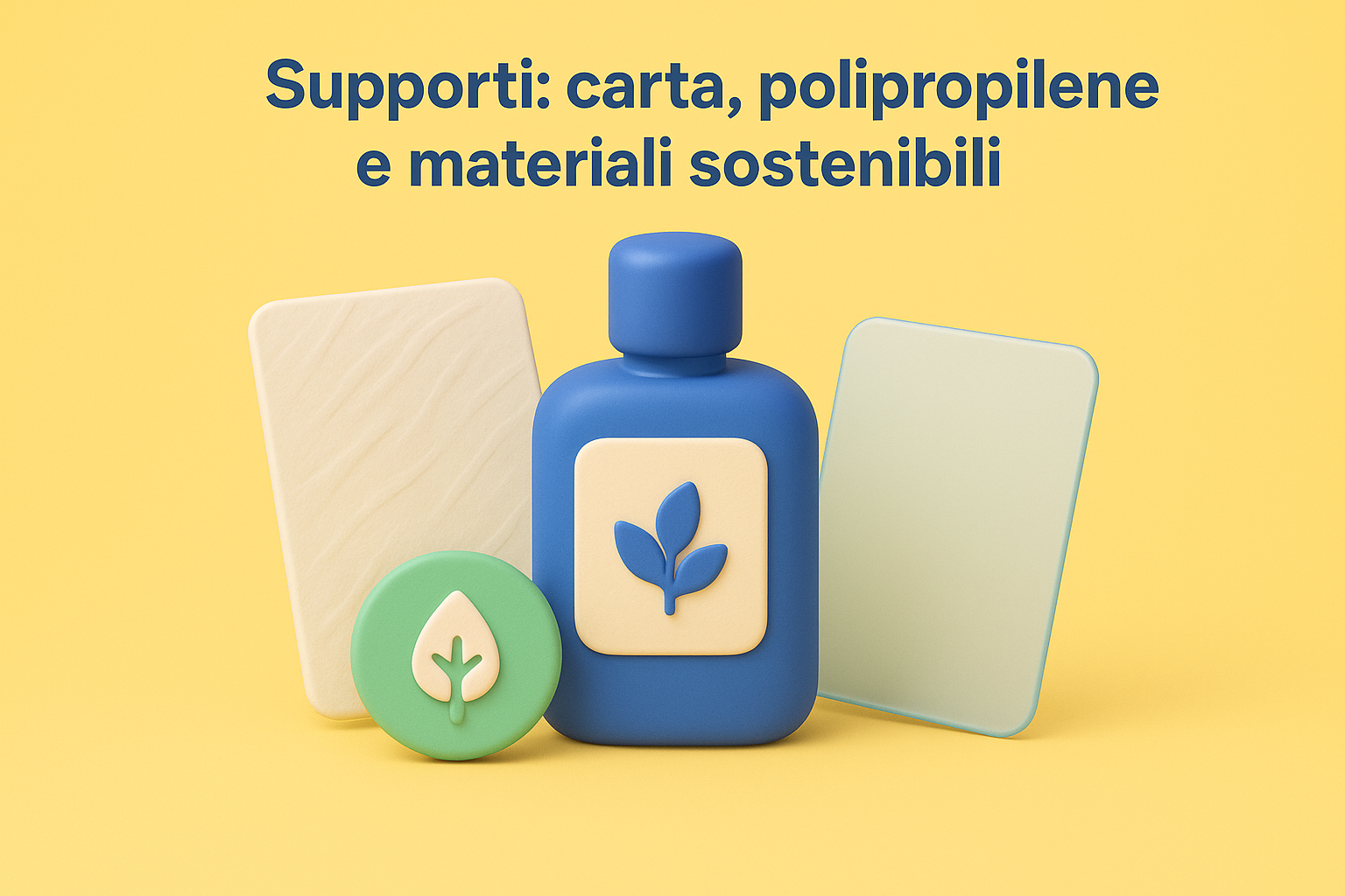 Supporti: carta, polipropilene e materiali sostenibili