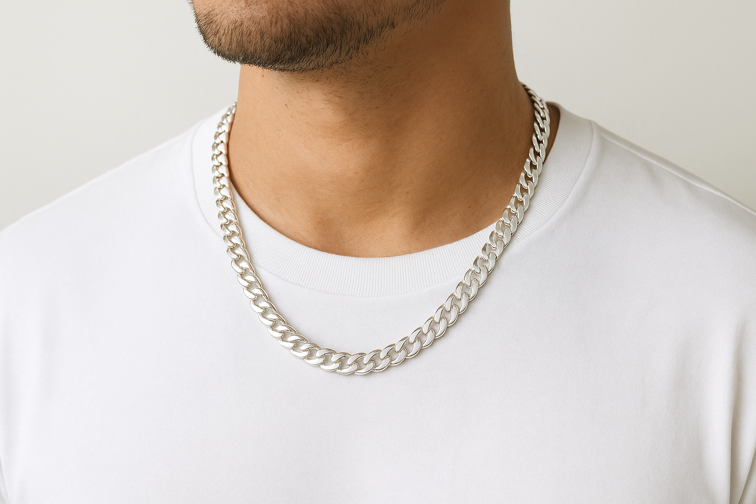 1. British Chains 925 sterling silver curb chain