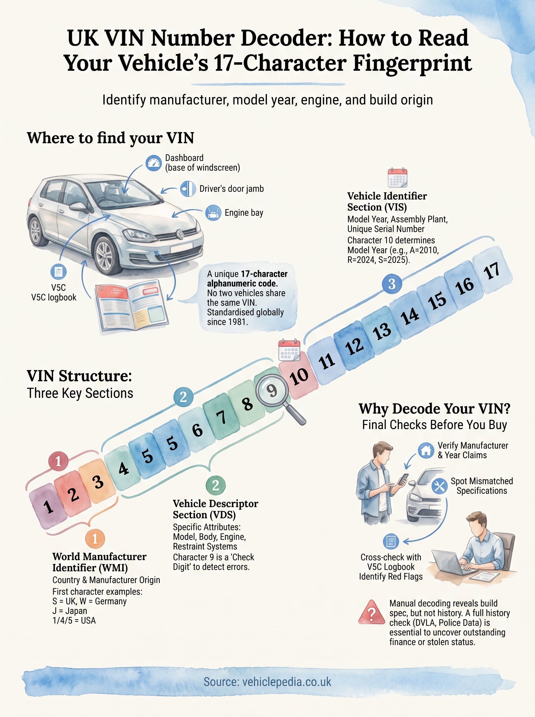 how to read a vin number infographic