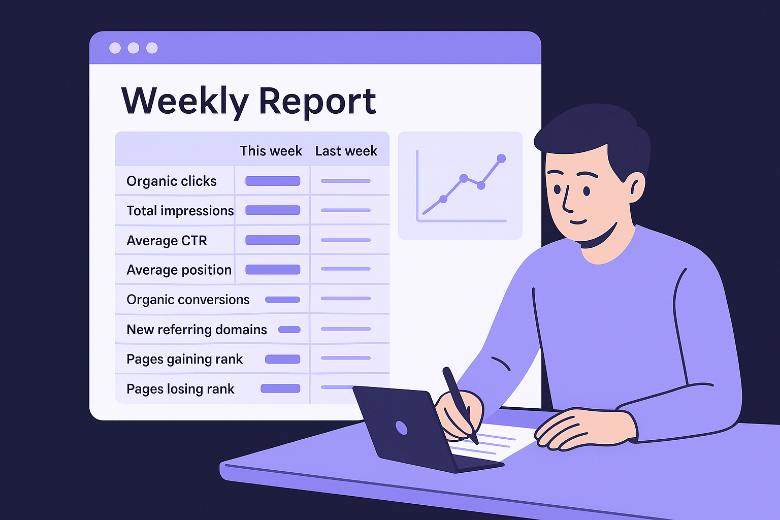 Use a weekly reporting template