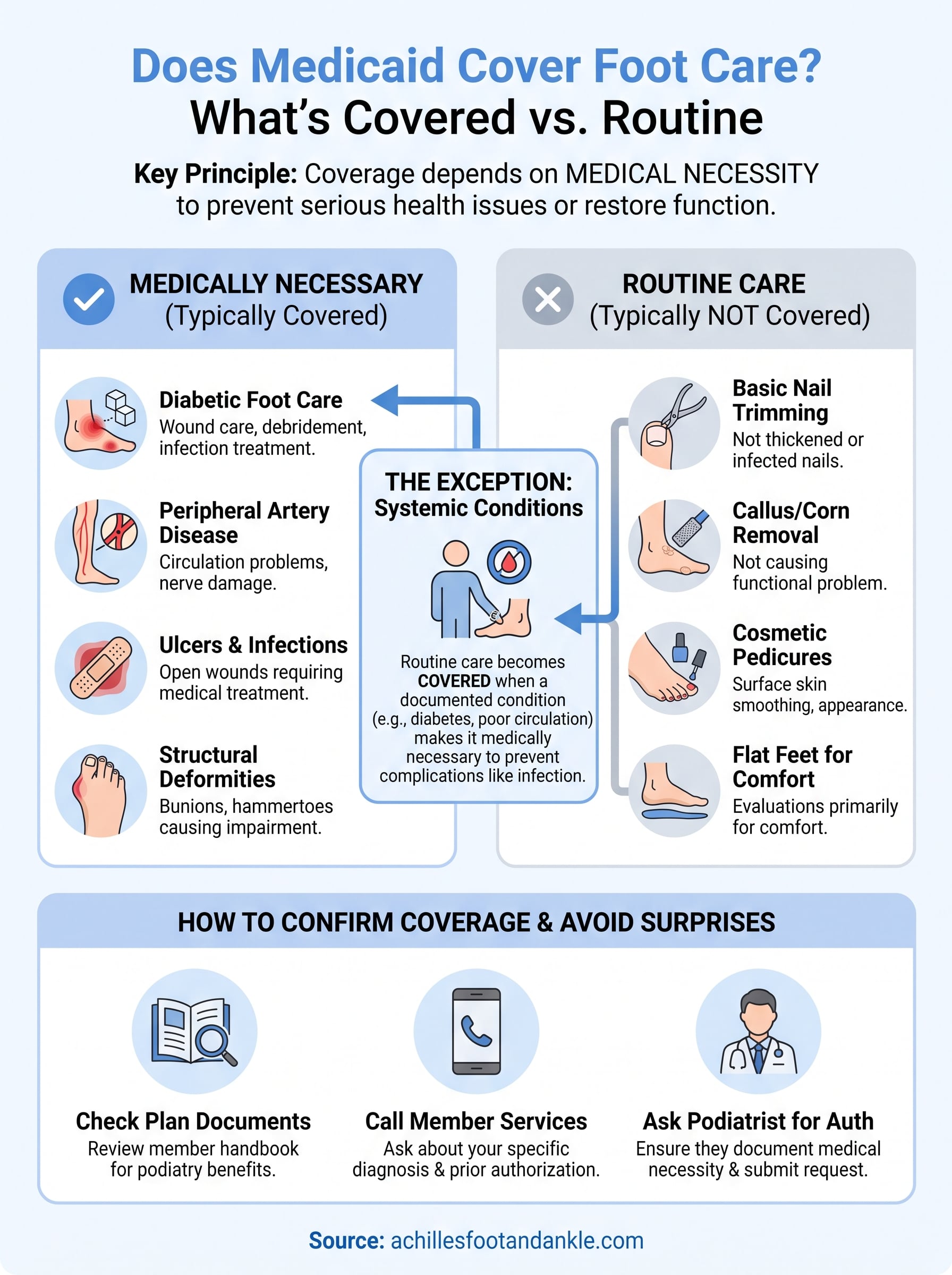 does medicaid cover foot care infographic