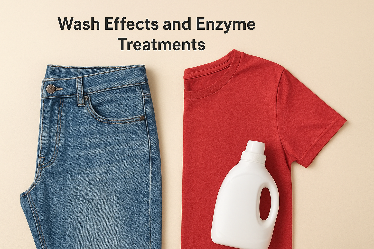 Wash effects and enzyme treatments