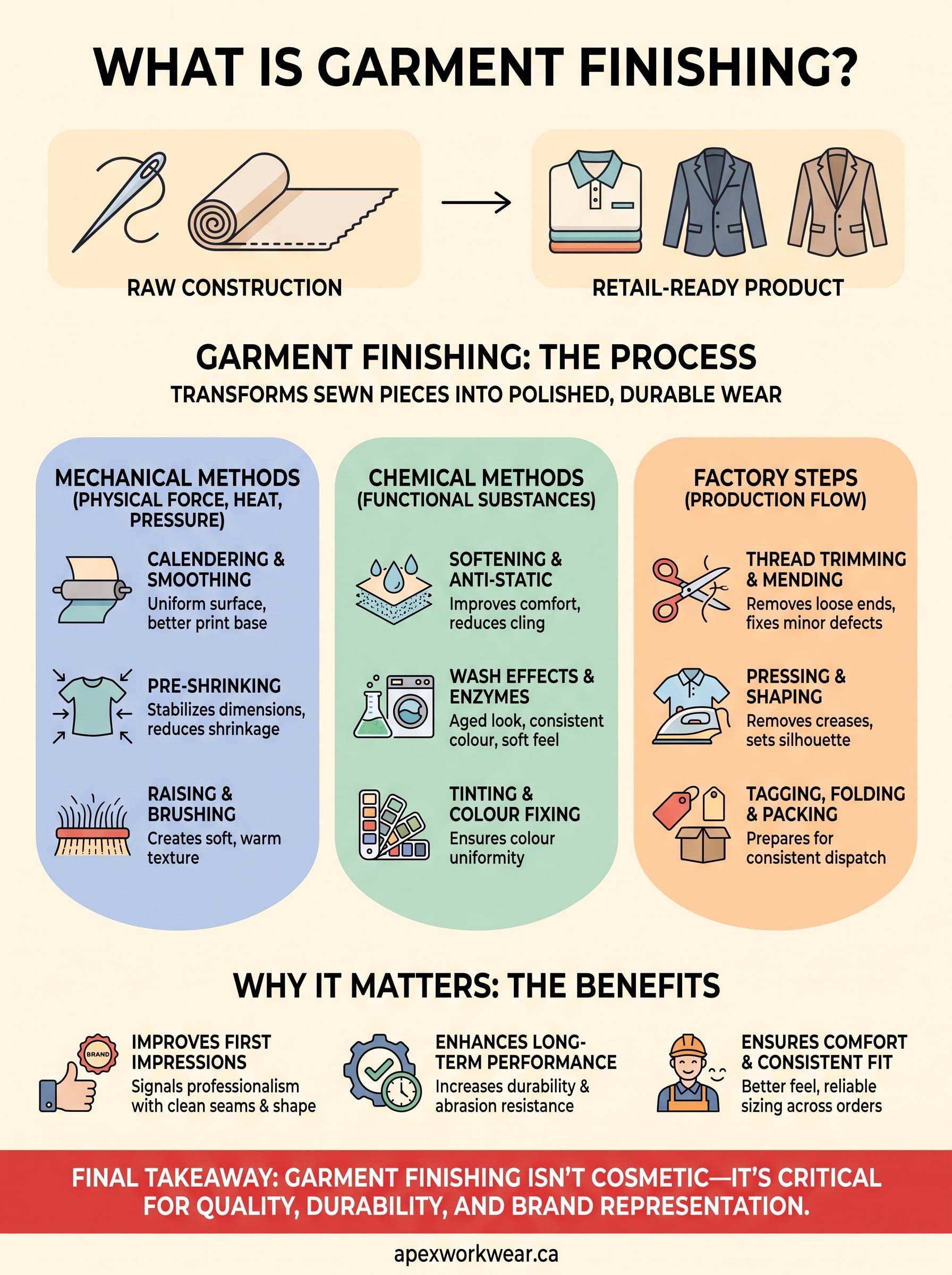 what is garment finishing infographic
