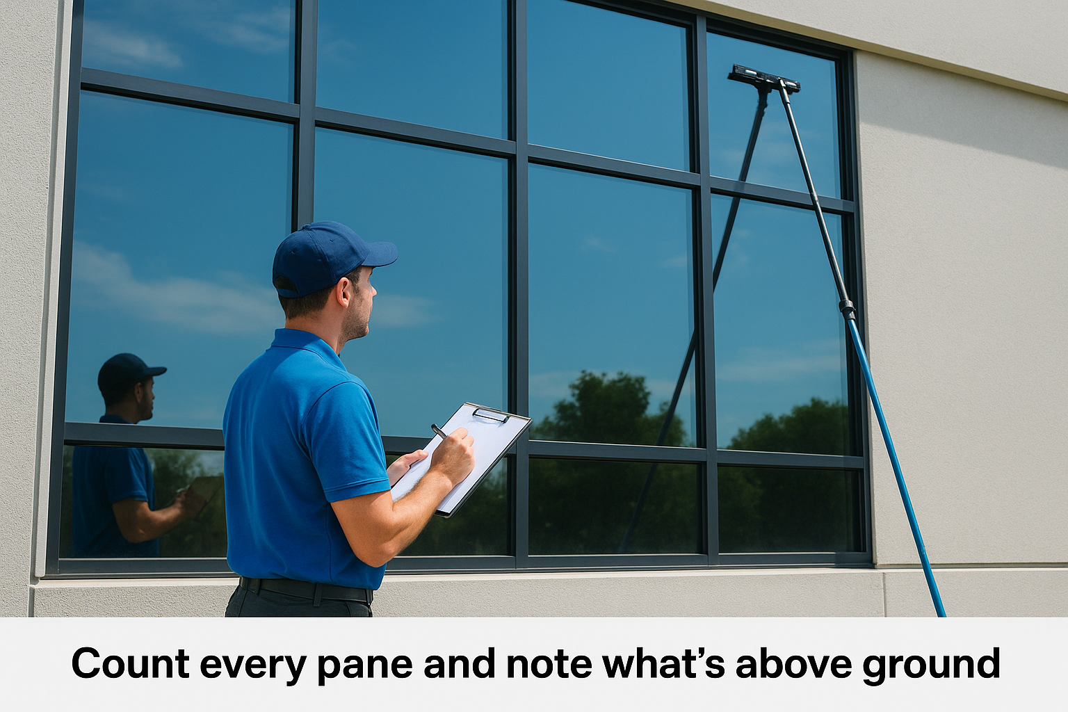 Count every pane and note what's above ground