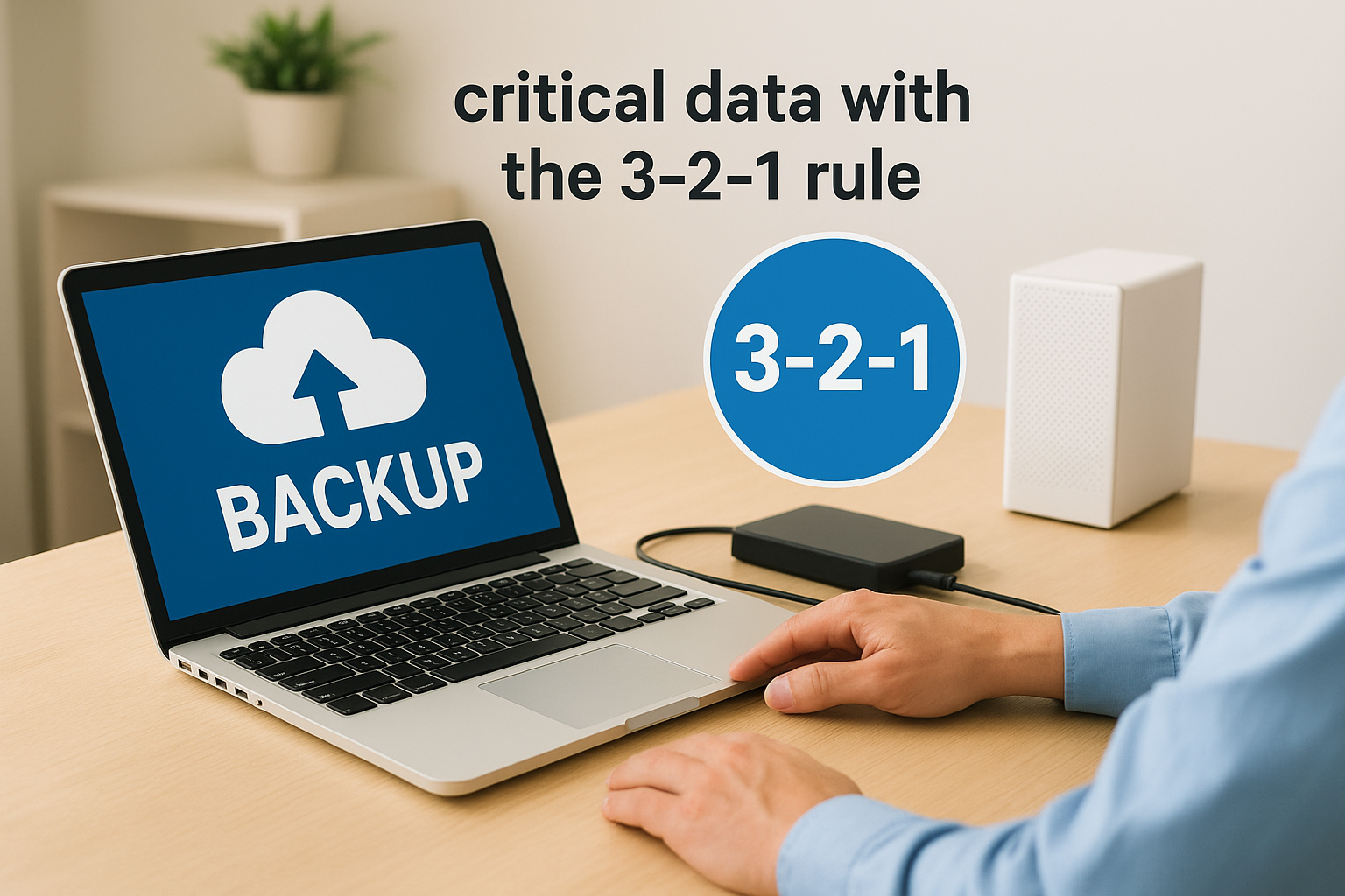 6. Back up critical data with the 3-2-1 rule