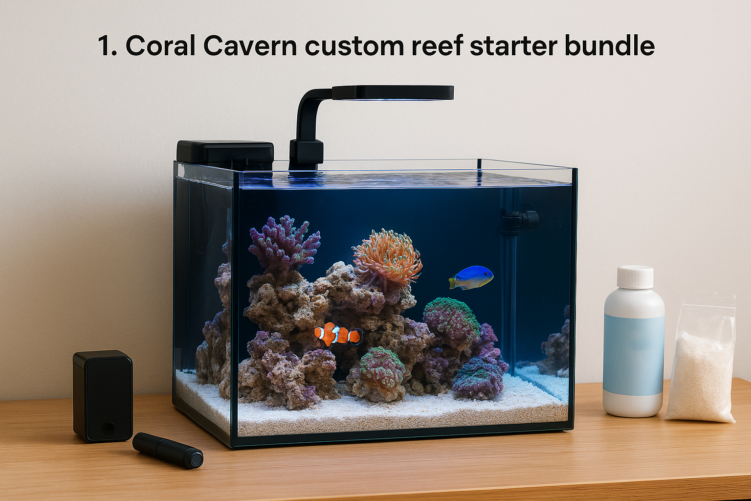 1. Coral Cavern custom reef starter bundle