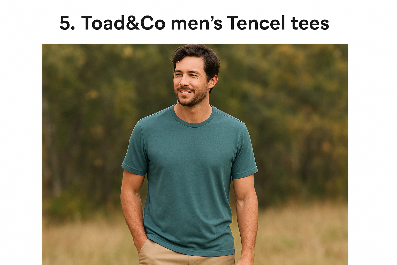 5. Toad&Co men's Tencel tees