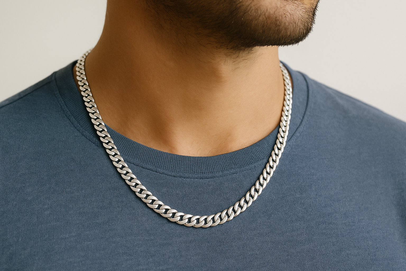 1. British Chains diamond-cut curb chain