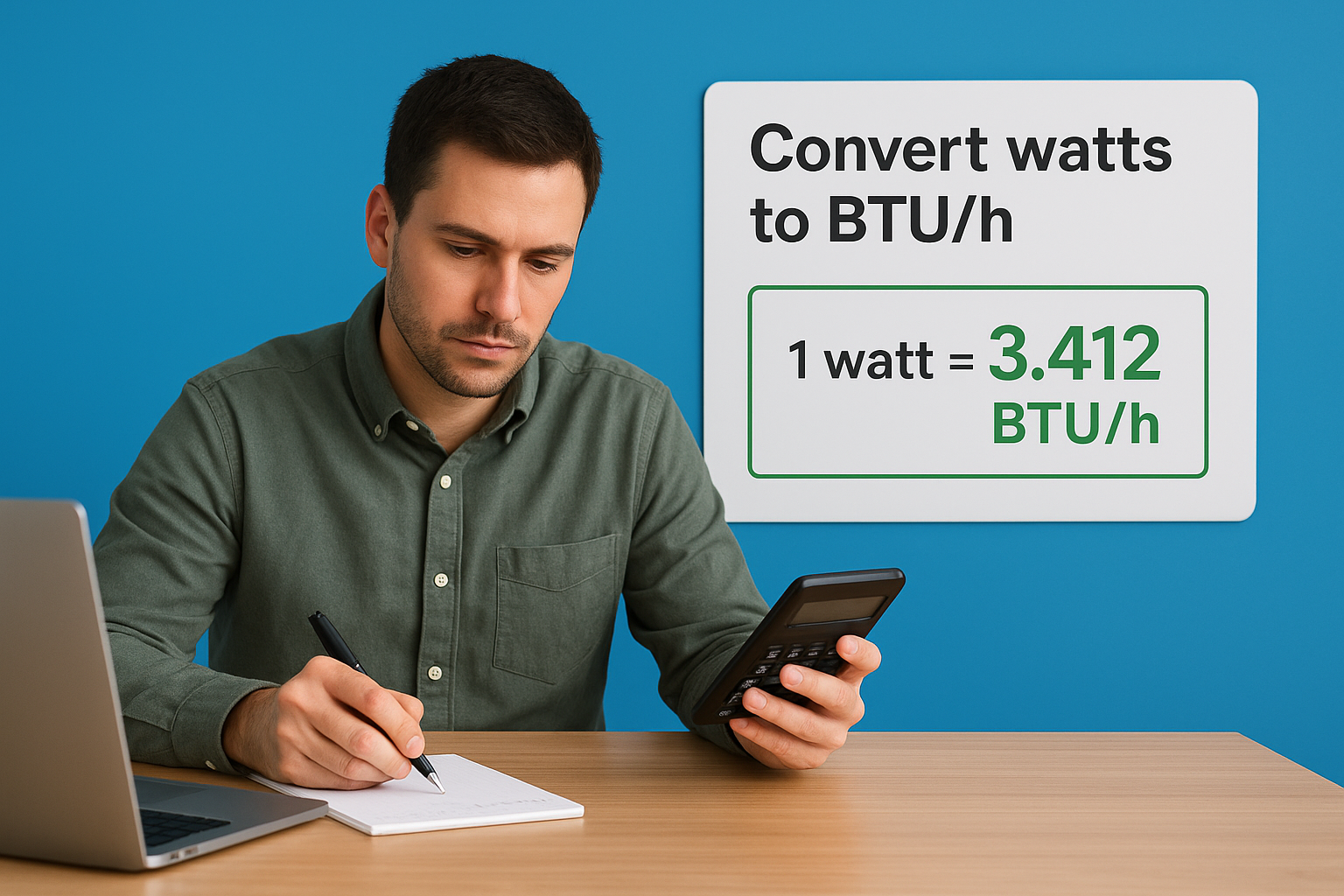 Convert watts to BTU/h