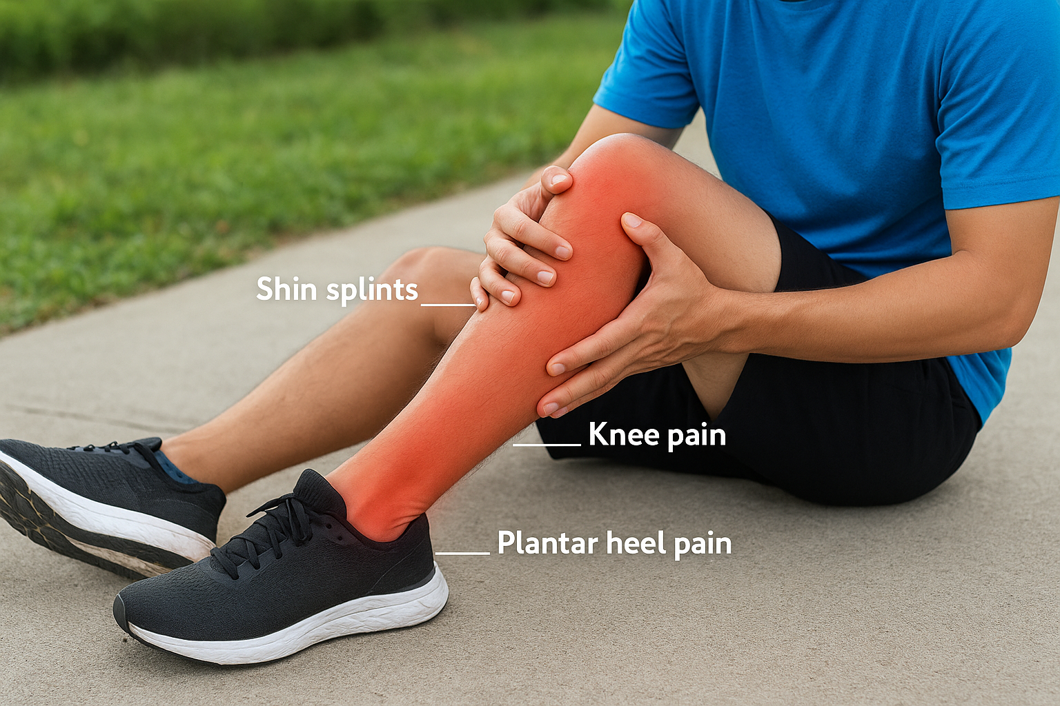 Recognise the pain locations that point to shoe failure