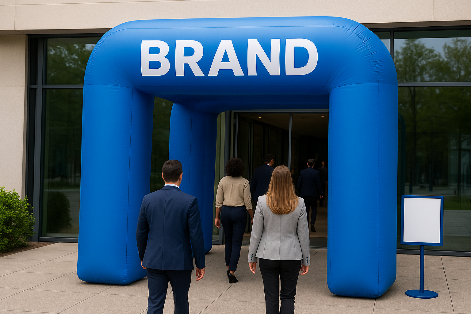 1. Branded inflatable entrance activation