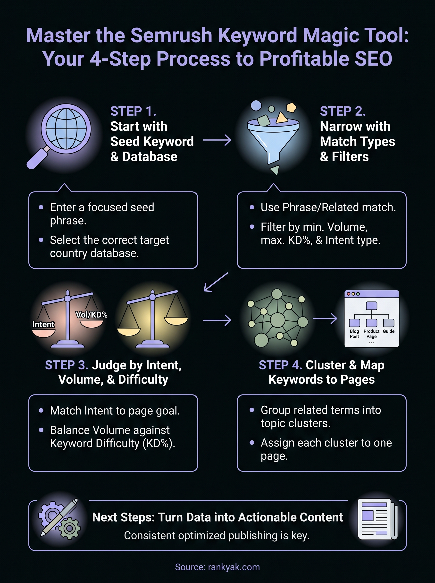 semrush keyword magic tool infographic