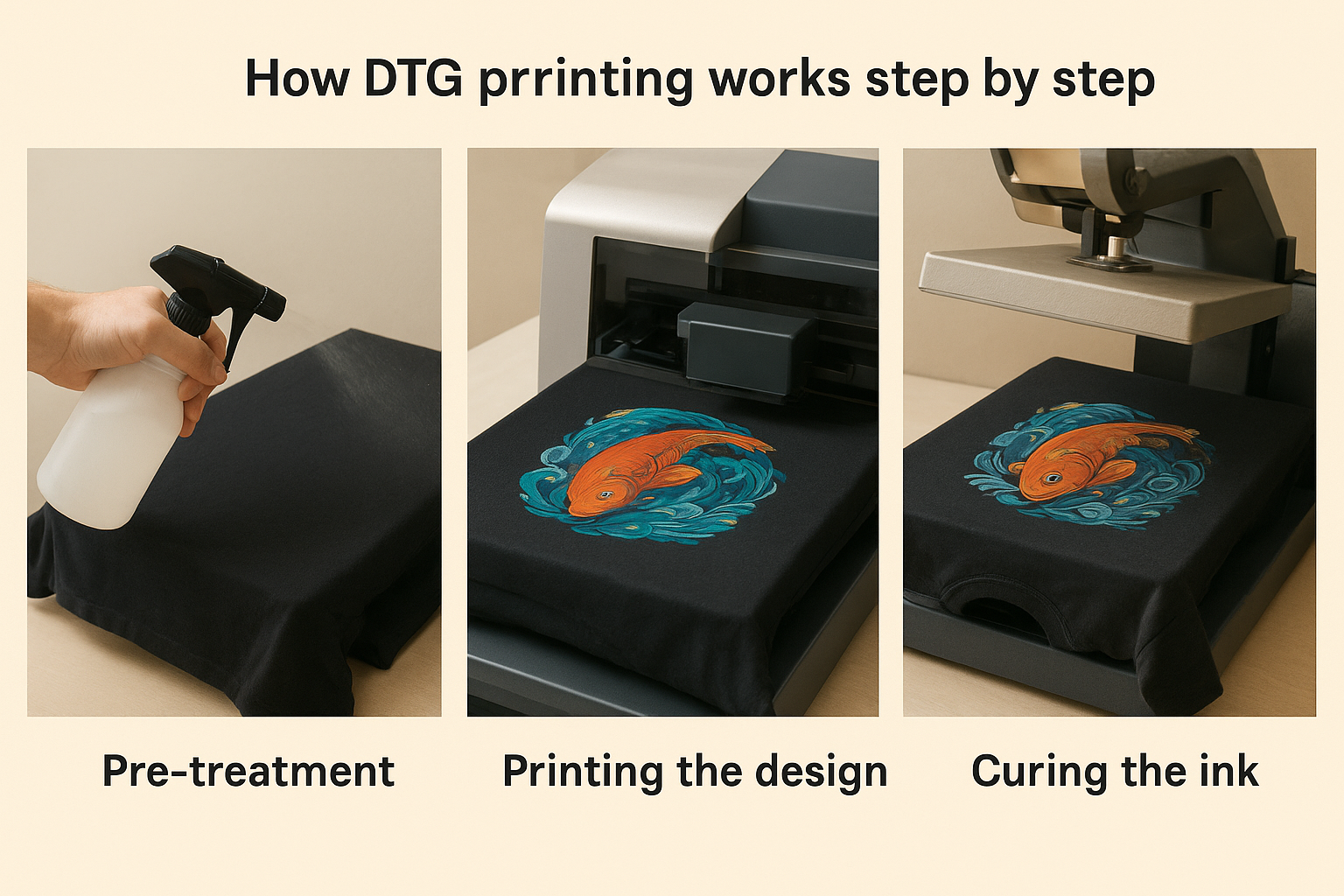 How DTG printing works step by step