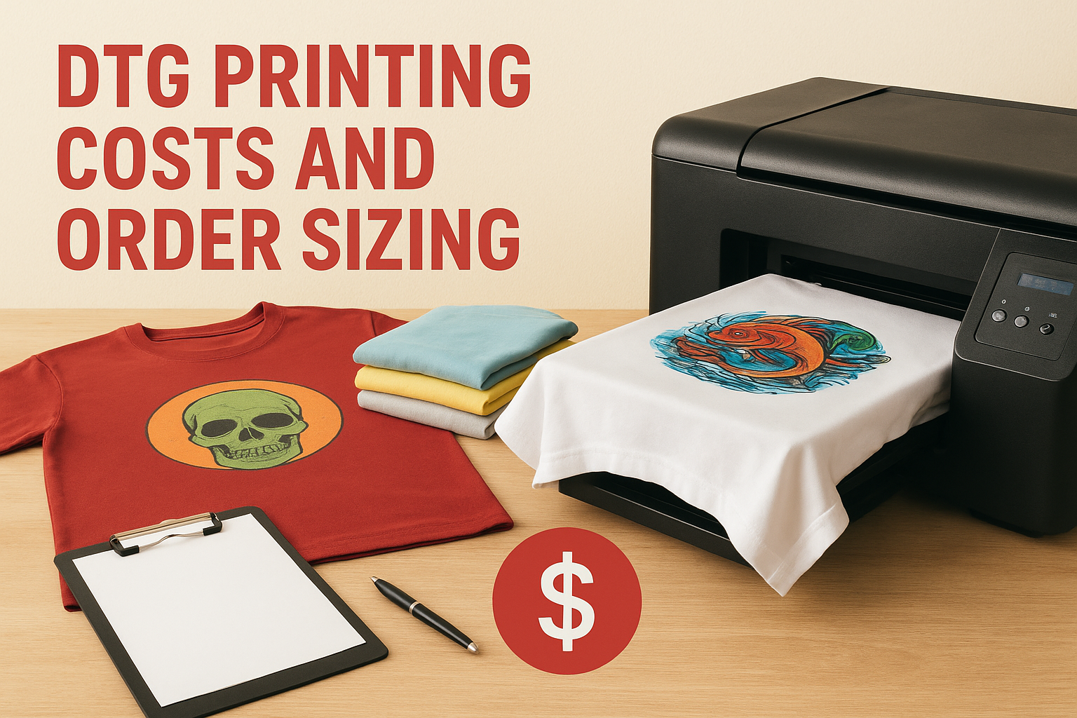 DTG printing costs and order sizing