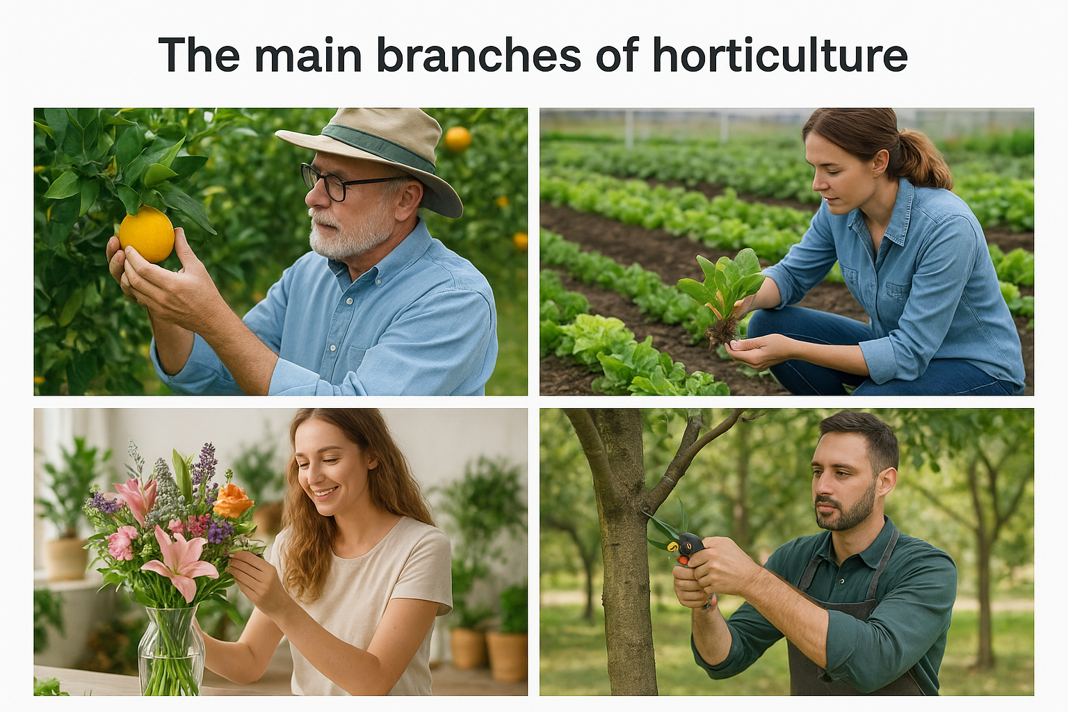 The main branches of horticulture