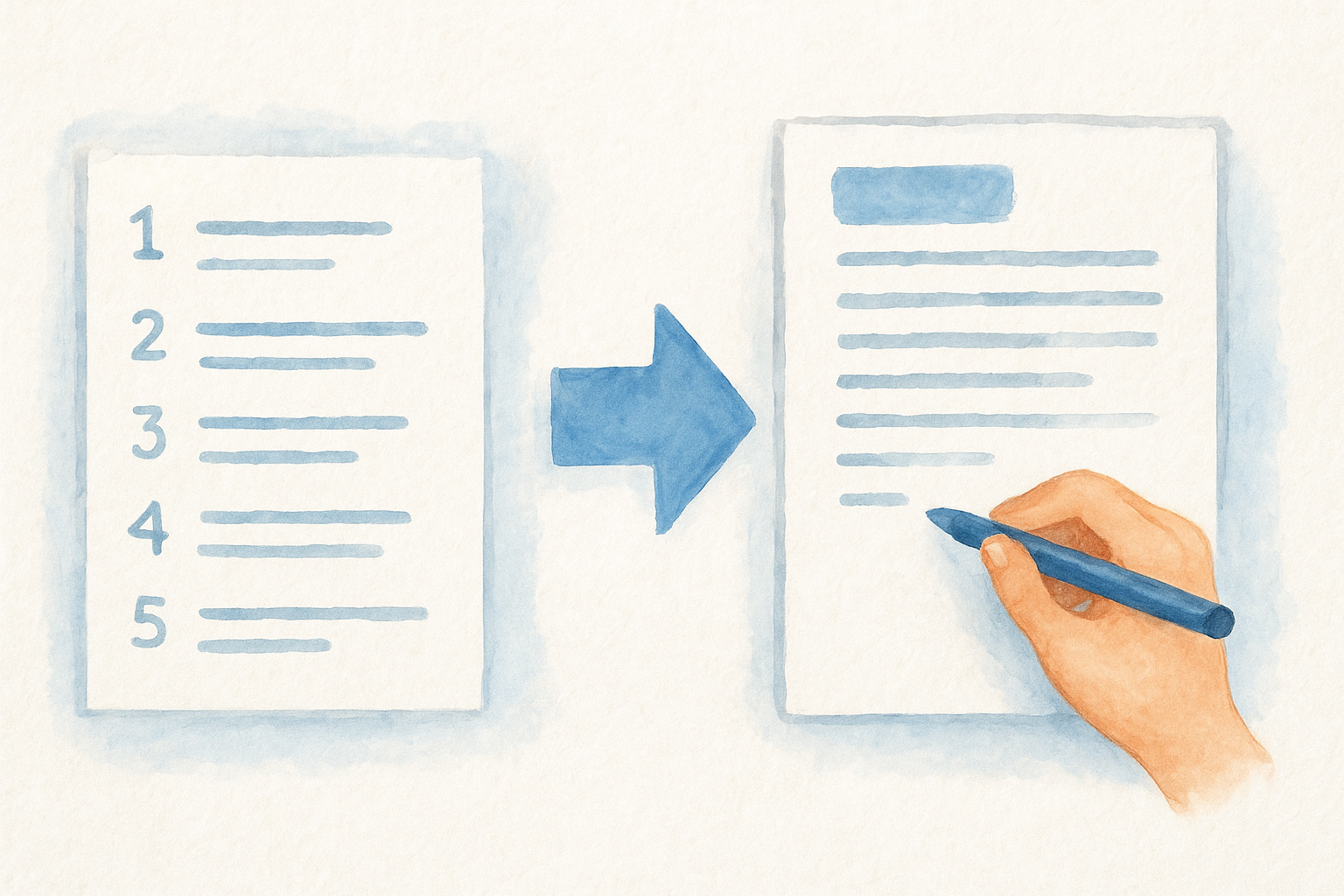 From outline to first draft