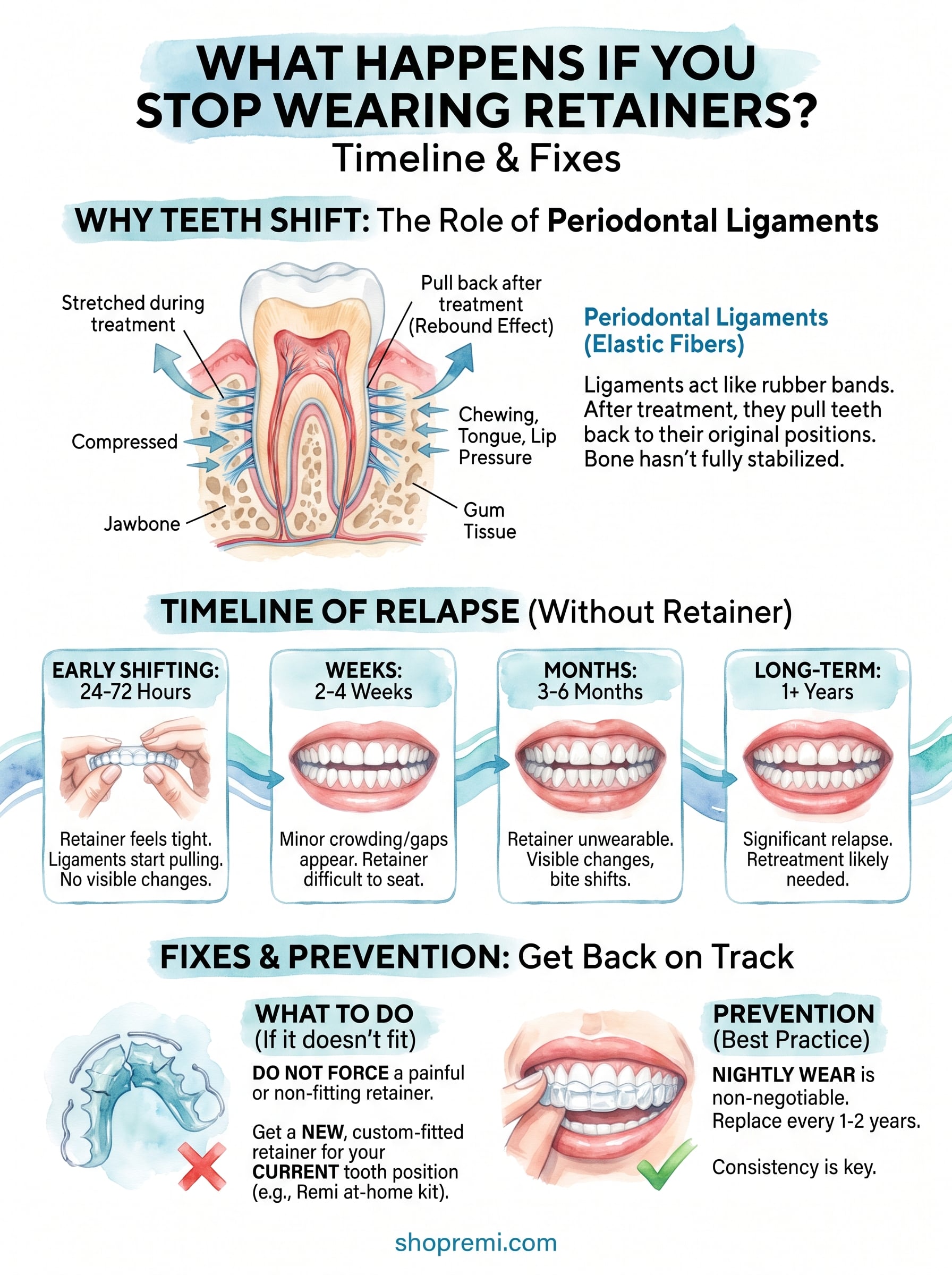 what happens if you stop wearing retainers infographic