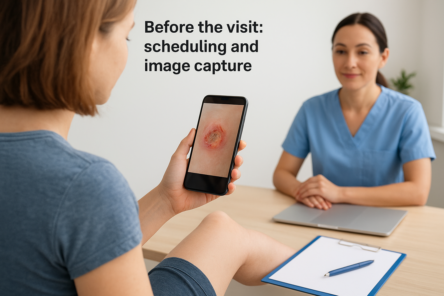 Before the visit: scheduling and image capture