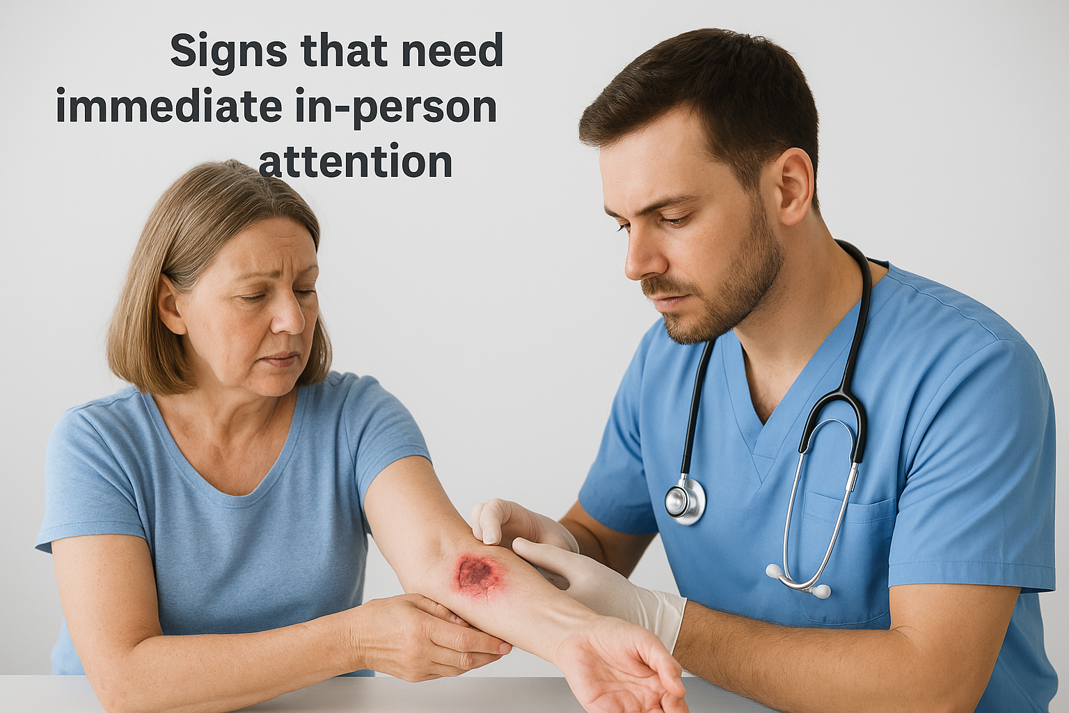 Signs that need immediate in-person attention