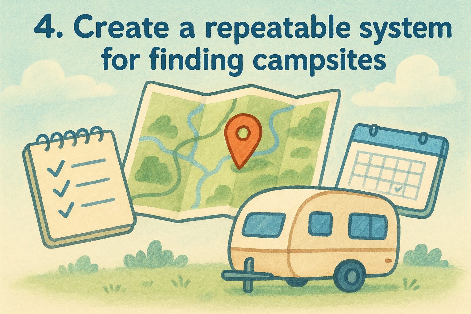 4. Create a repeatable system for finding campsites