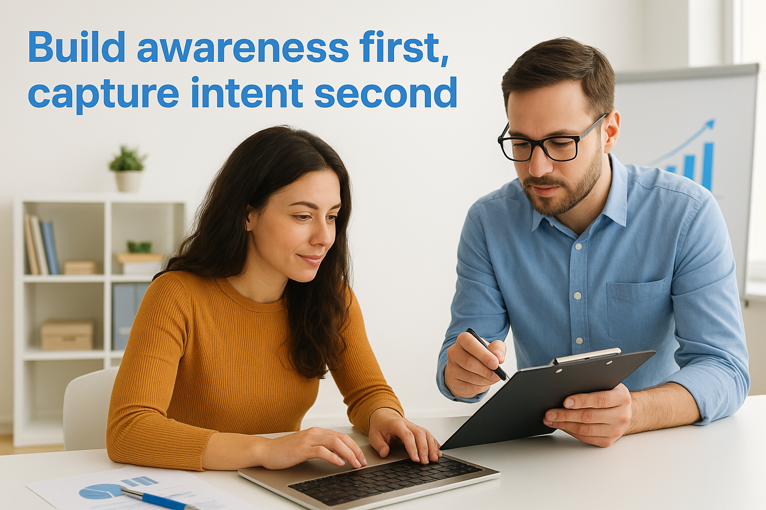 Build awareness first, capture intent second
