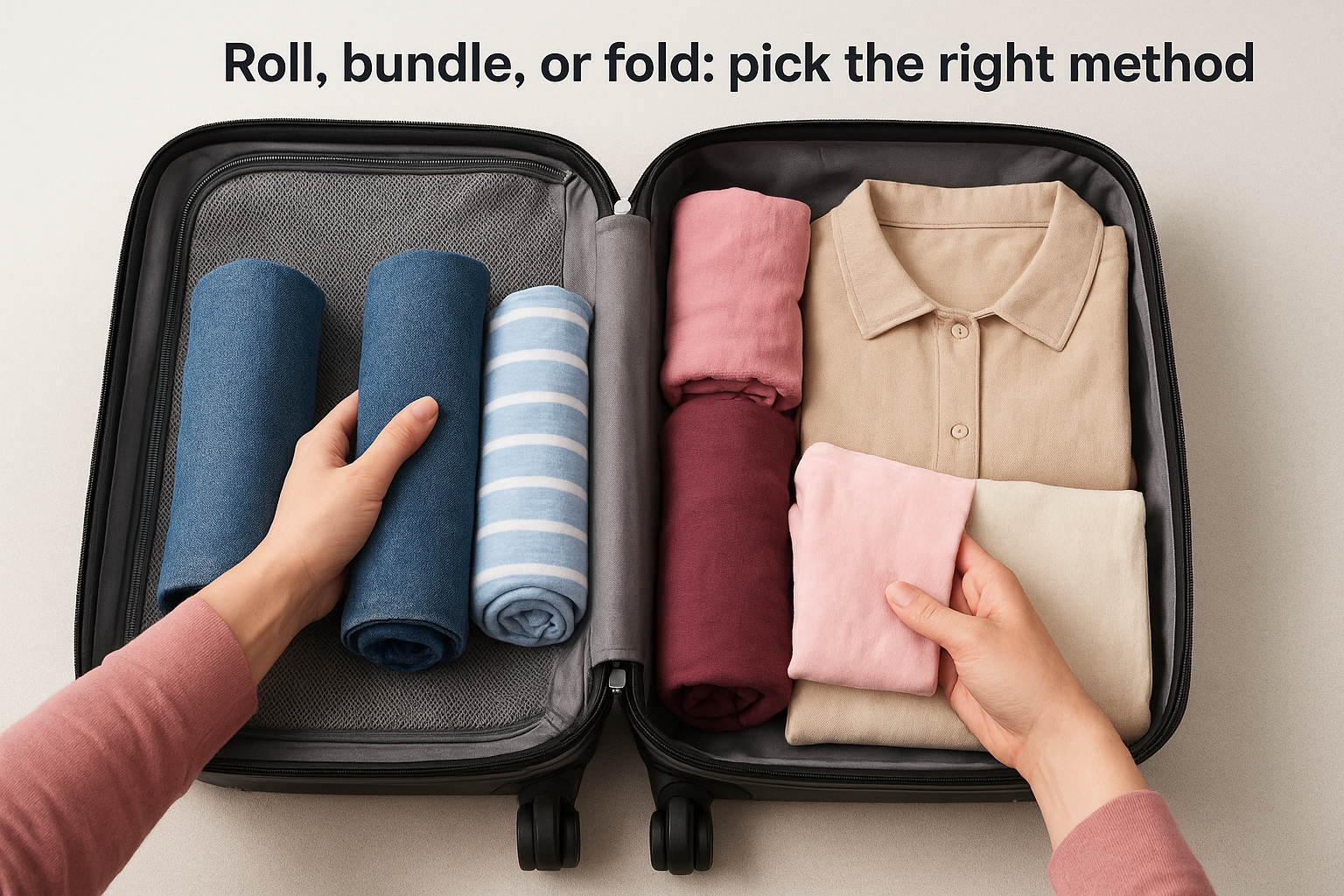 Roll, bundle, or fold: pick the right method