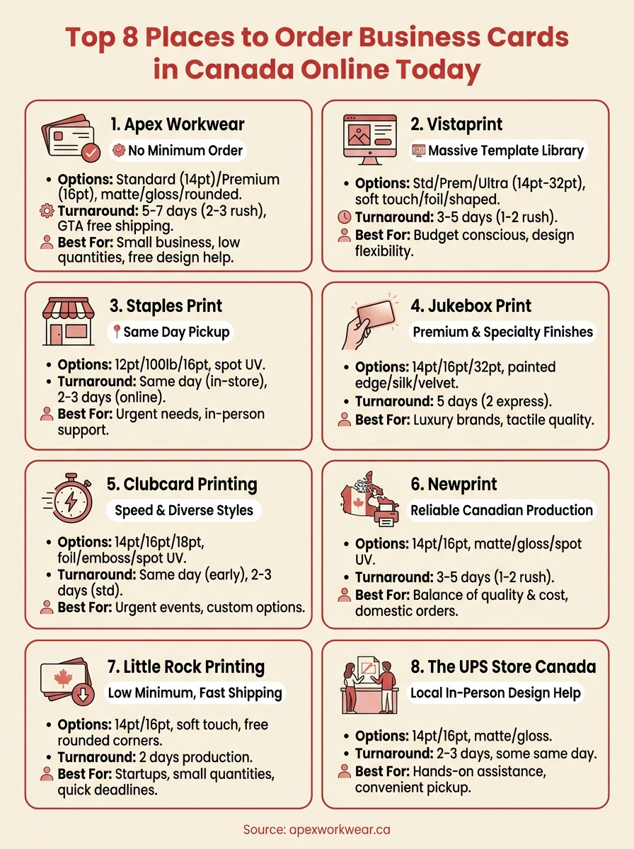business cards canada infographic