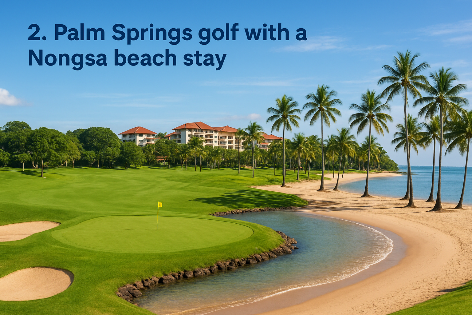 2. Palm Springs golf with a Nongsa beach stay