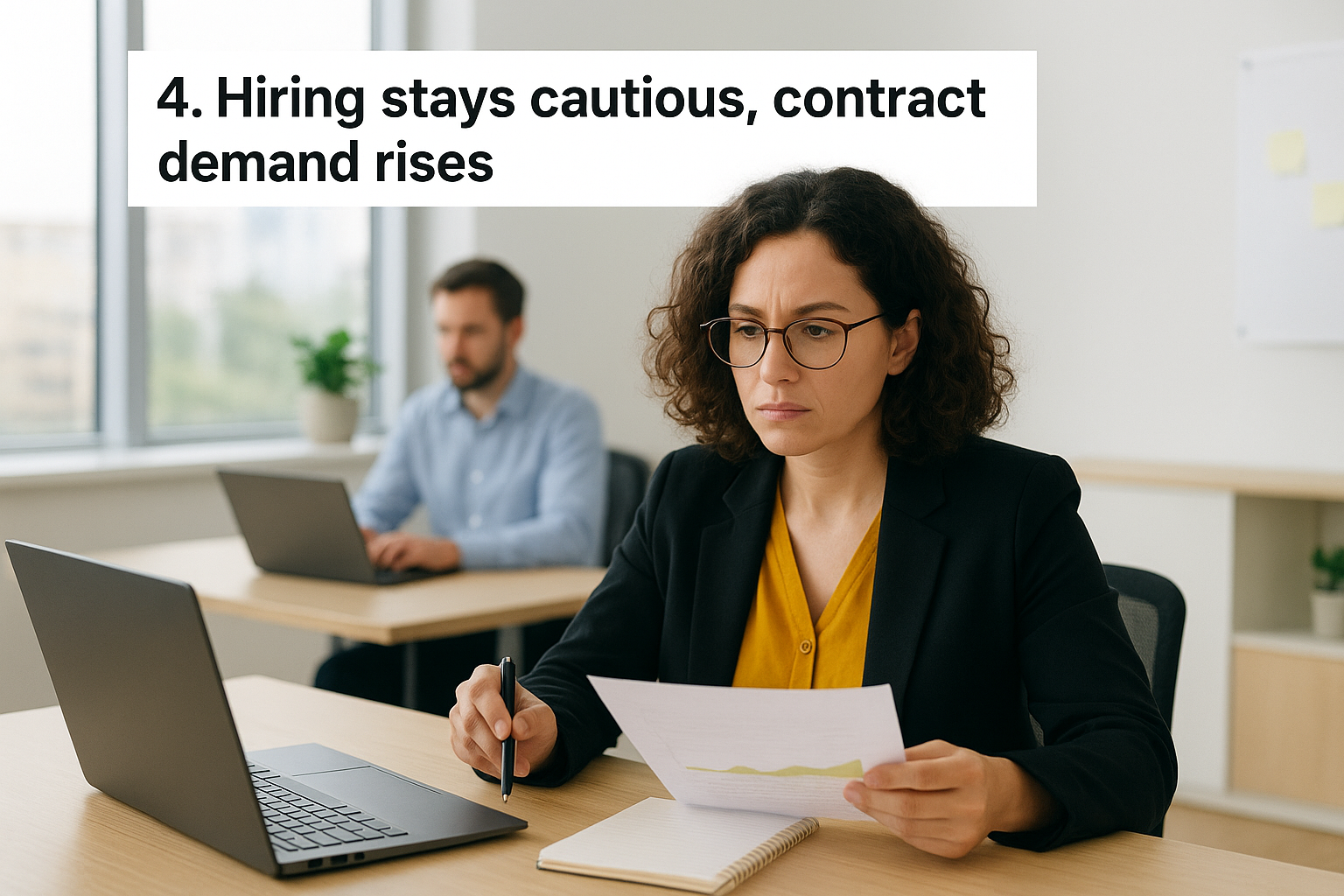 4. Hiring stays cautious, contract demand rises